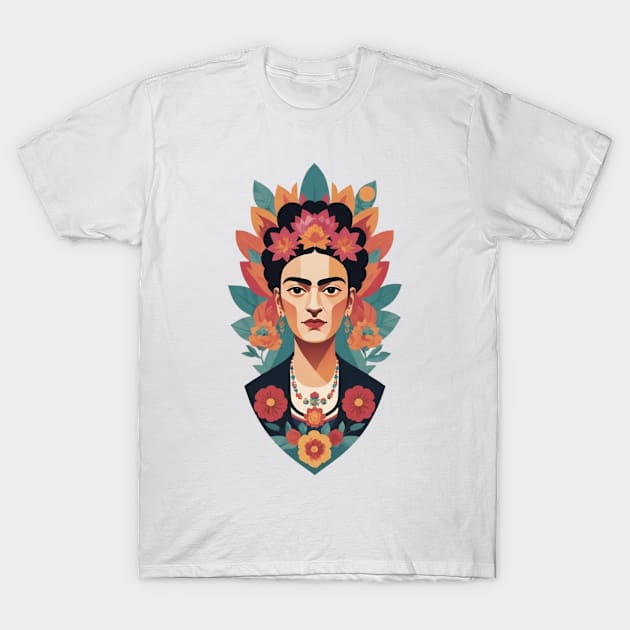 Frida's Essence: Portrait Illustration T-Shirt by FridaBubble